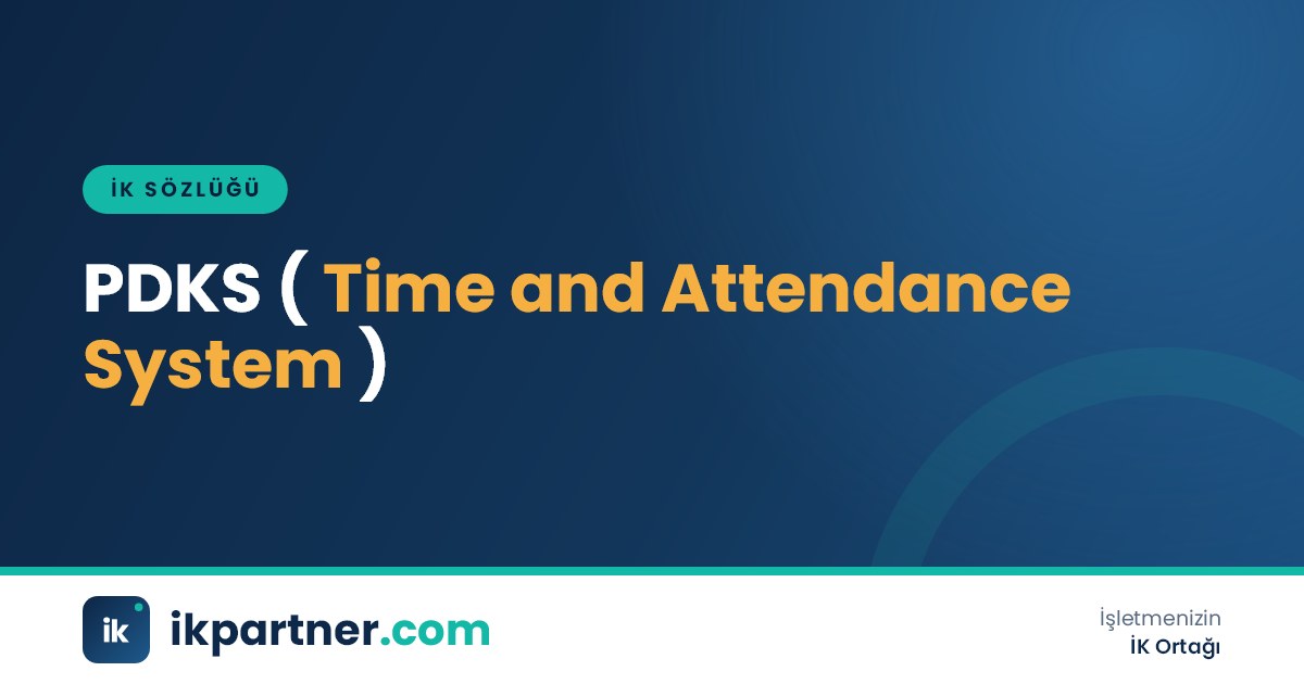 PDKS (personel devam kontrol sistemi, time and attendance system) terimini anlatan İK sözlüğü kapak görseli