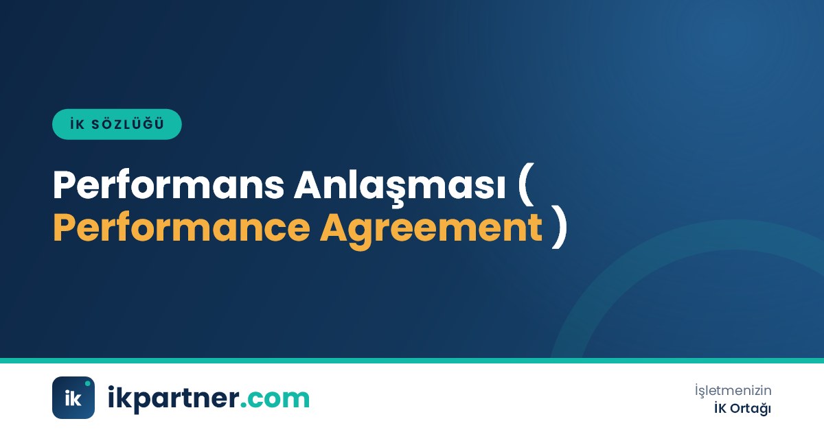 Performans anlaşması (performance agreement) kavramını anlatan İK sözlüğü kapak görseli