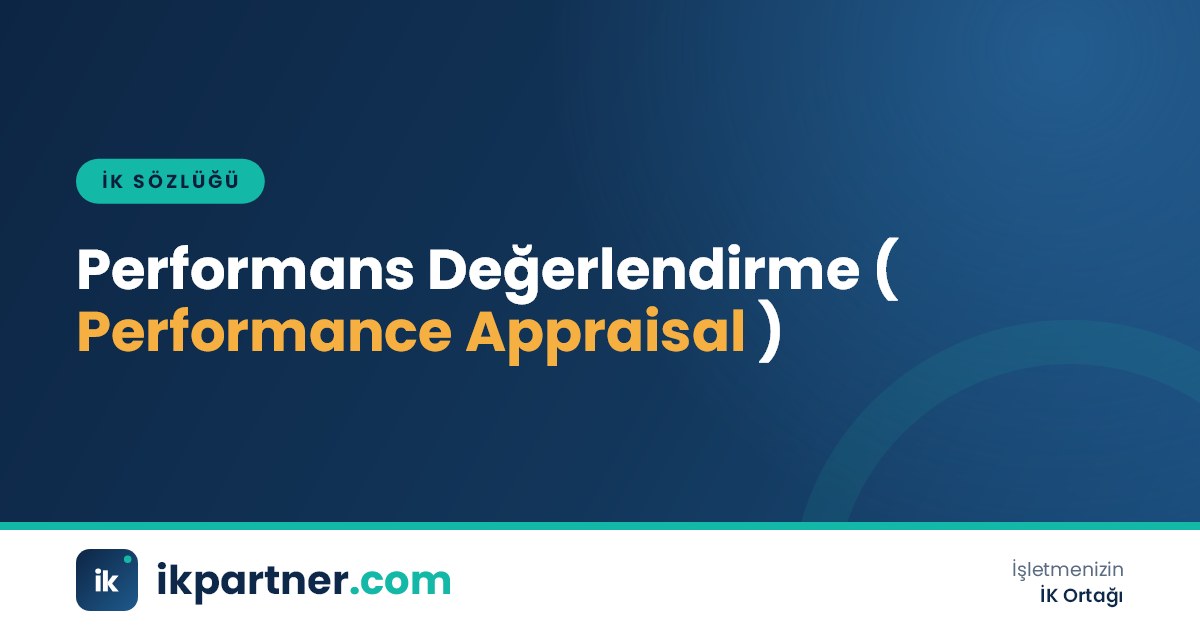 Performans değerlendirme (performance appraisal) sürecini anlatan İK sözlüğü kapak görseli