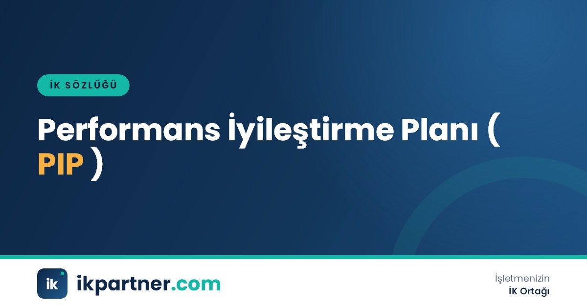 Performans iyileştirme planı (performance improvement plan, PIP) kavramını anlatan sözlük kapağı