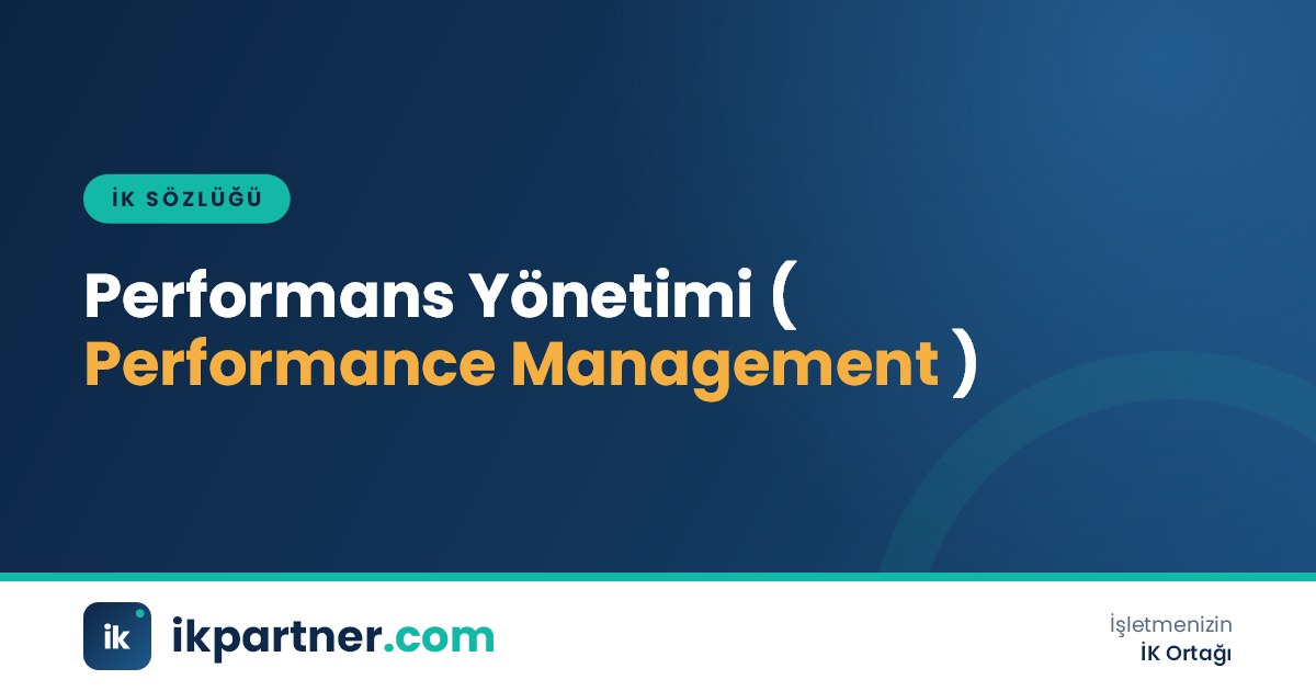 Performans yönetimi (performance management) döngüsünü anlatan İK sözlüğü kapak görseli