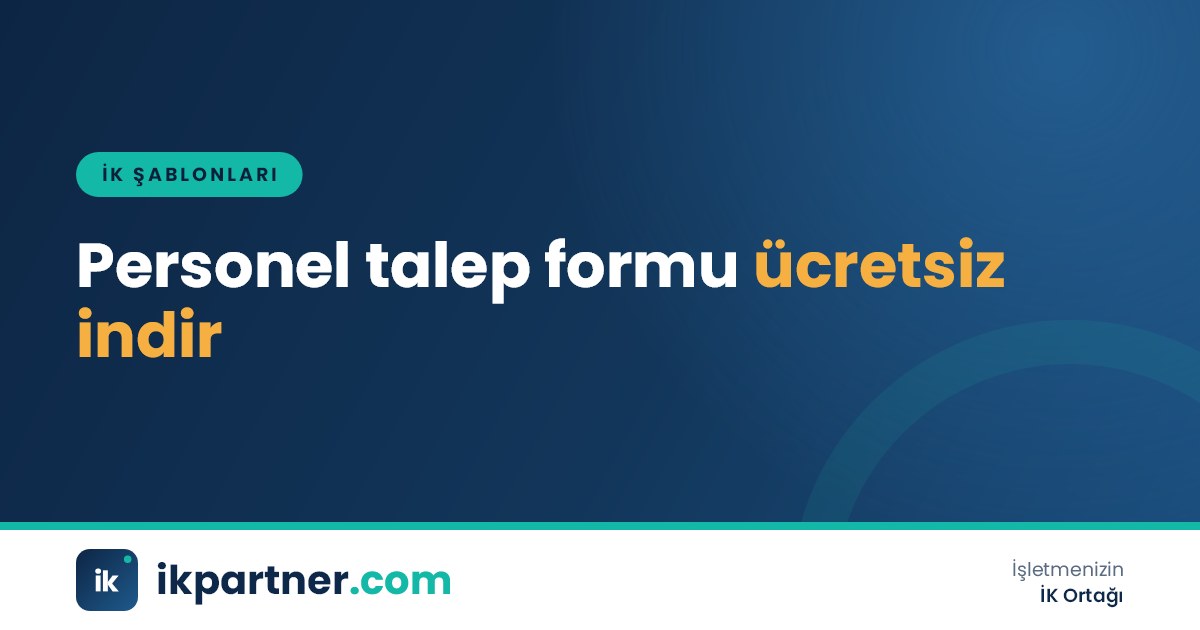 Personel talep formu Word şablonu, onay imzaları ve bütçe tablosu bulunan kapak görseli