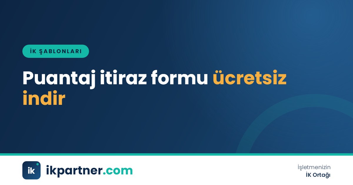 Puantaj kayıtlarına itiraz ve bordro düzeltme süreci için Word form şablonu kapak görseli