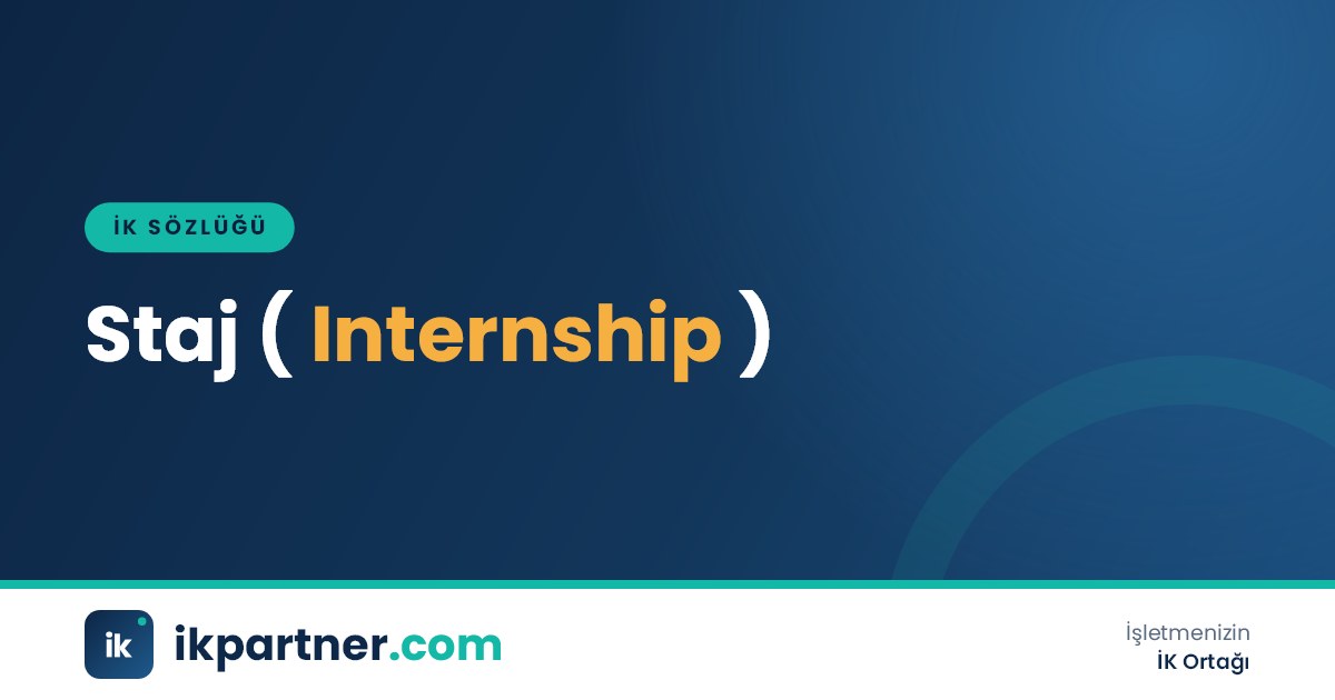 Staj (internship) kavramını ve staj türlerini anlatan İK sözlüğü kapak görseli