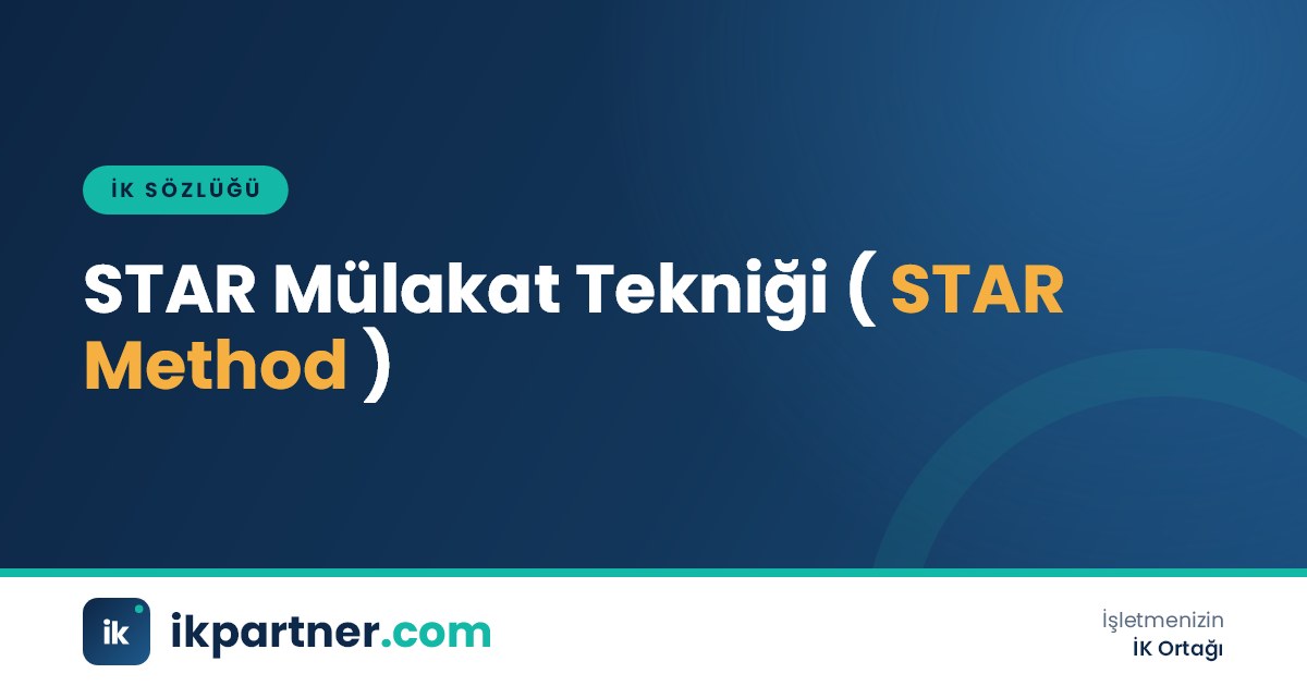 STAR mülakat tekniği (Situation, Task, Action, Result) yöntemini anlatan İK sözlüğü kapak görseli
