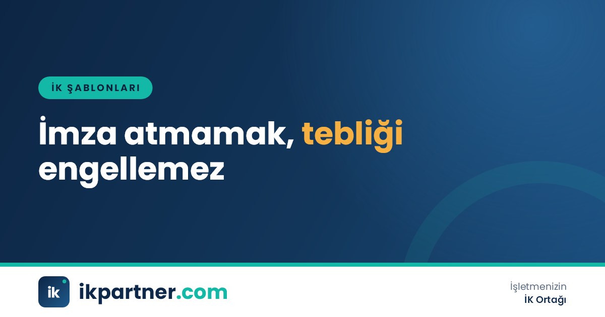 Masaya bırakılmış imzasız yazı ve yanında iki tanığın imzaladığı tebellüğden kaçınma tutanağı