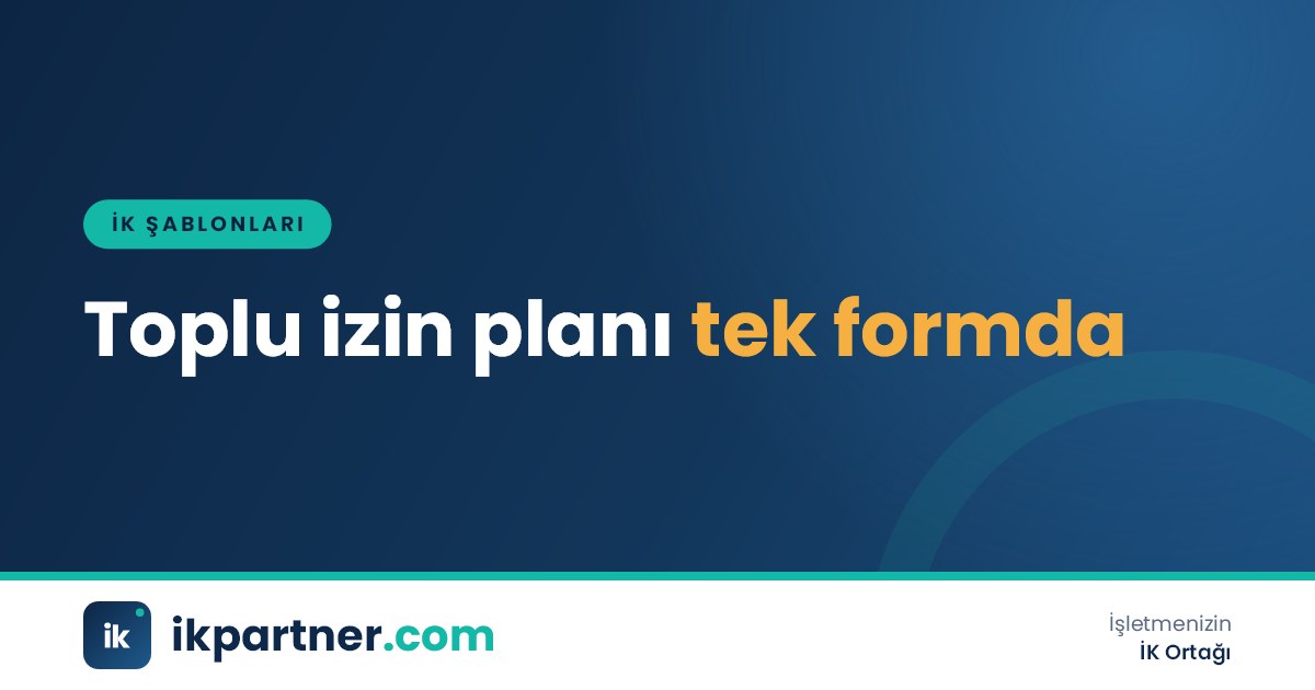 Toplu izin planlama formu, takvim üzerinde işaretlenmiş kapanış haftası ve izin bakiyesi tablosu