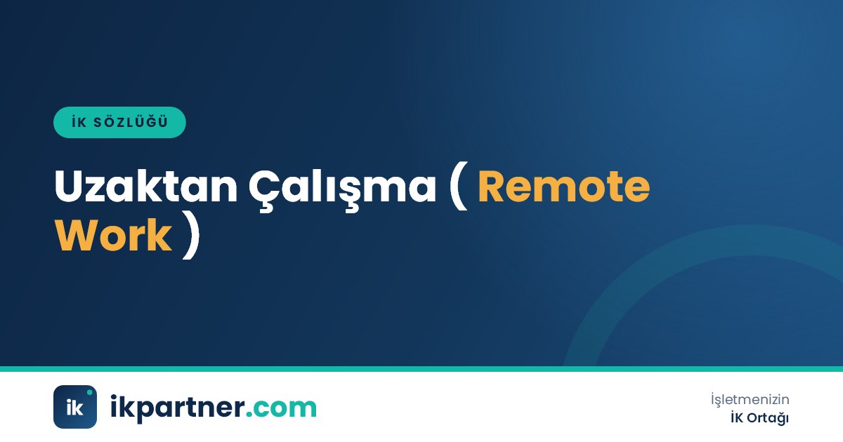 Uzaktan çalışma (remote work) kavramını anlatan İK sözlüğü kapak görseli