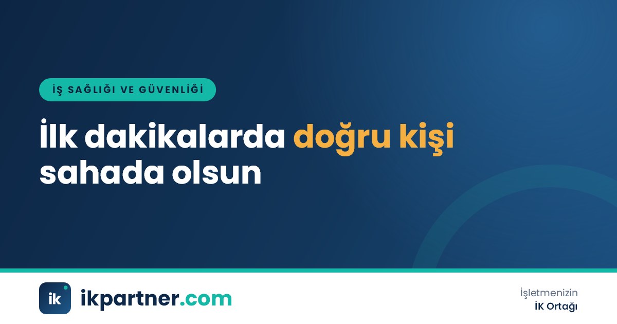 Yangın söndürücü ve ilk yardım çantası başında eğitim alan işyeri acil durum ekibi