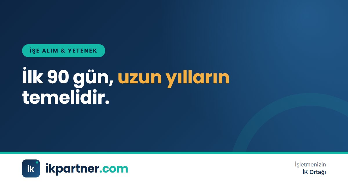 Yeni çalışanın ilk 90 gününü haftalara bölen bir oryantasyon planı tablosu görseli
