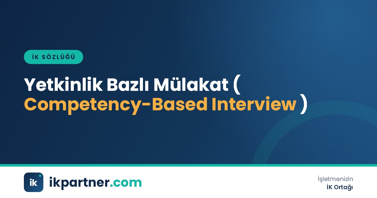 Yetkinlik bazlı mülakat (competency-based interview) kavramını anlatan İK sözlüğü kapak görseli